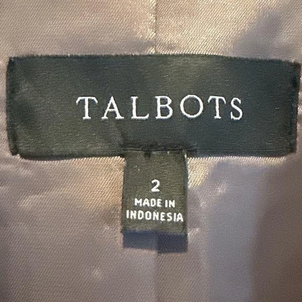 Talbots‎ Women's Plaid Double Breasted Blazer Jacket Size 2